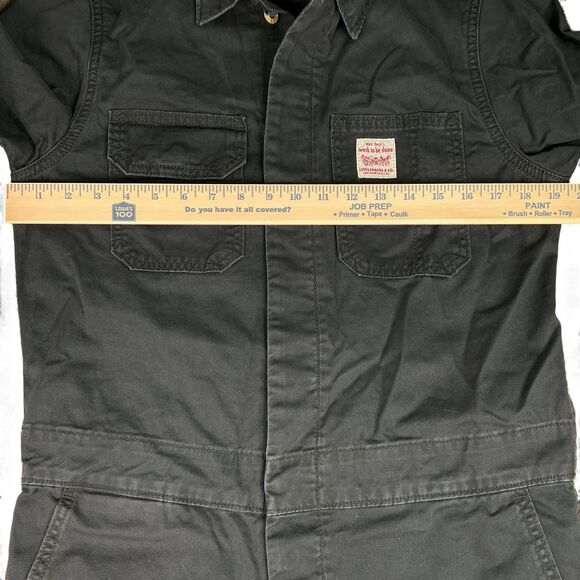 Levis Workwear Mechanic Coveralls Jumpsuit Loose Charcoal Gray Men’s Size XS New - Picture 14 of 16